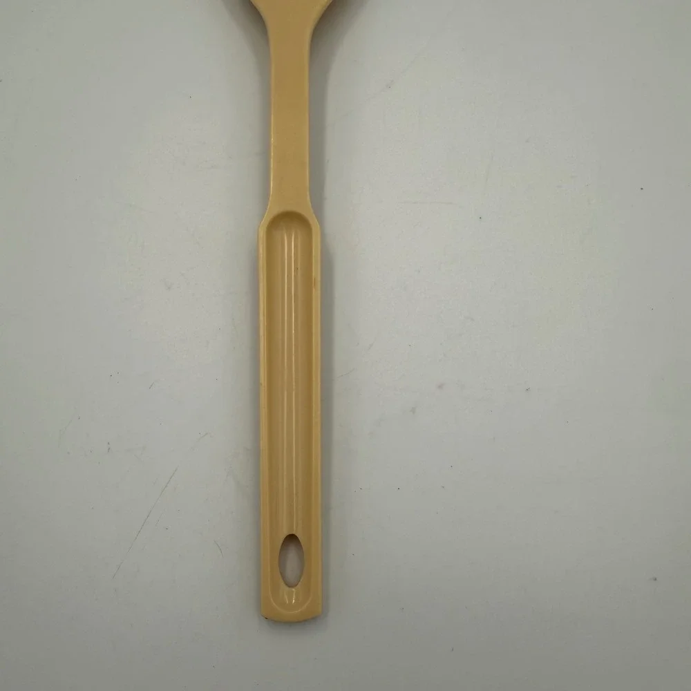 Lustro Ware Vintage Slotted Spoon Plastic Tan Harvest Kitchen Utensil 11.75